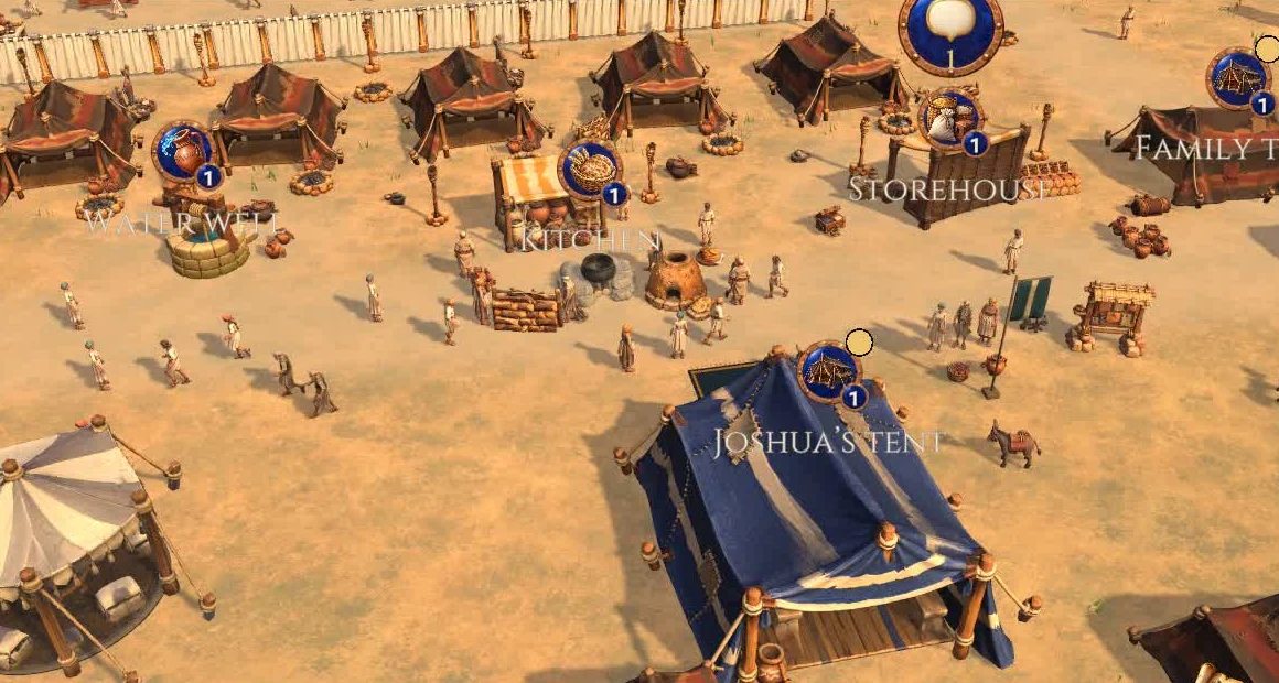 Actual beta gameplay showing daily life inside the settlement